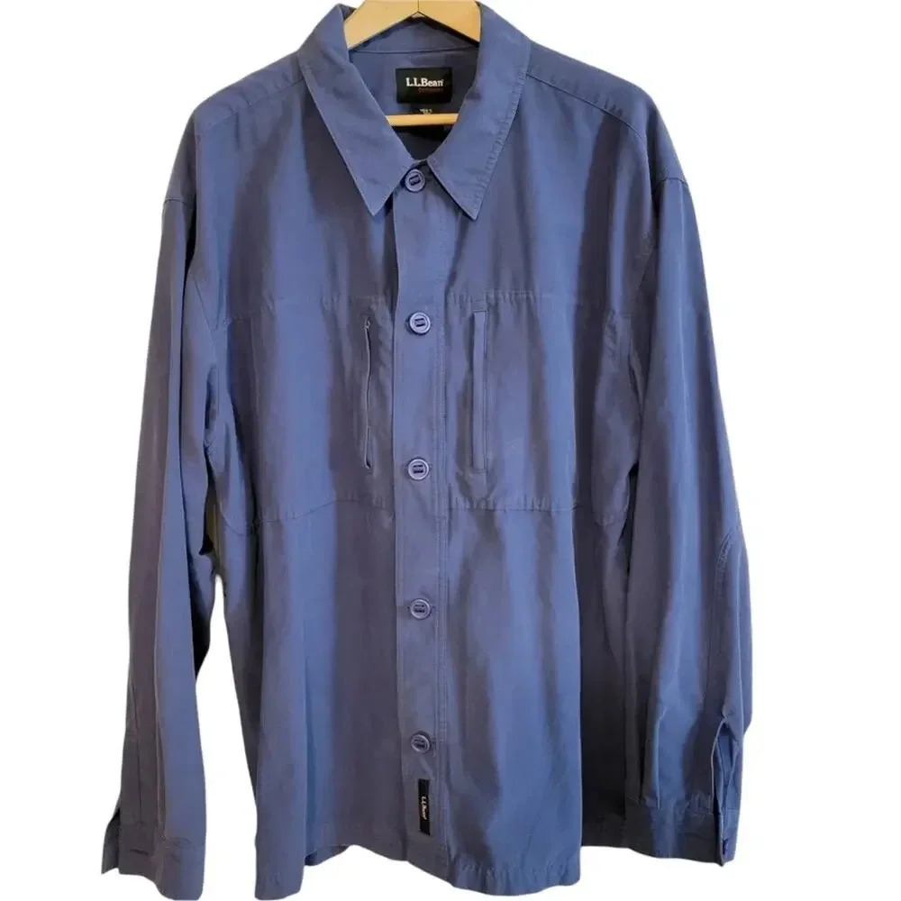 Vintage LL Bean Blue Flannel Work Shirt